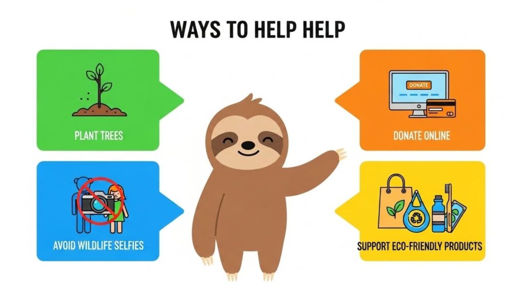 Sloth Conservation Efforts | How We Can Help Save This Cute Species 2 How You Can Help Save The Sloths