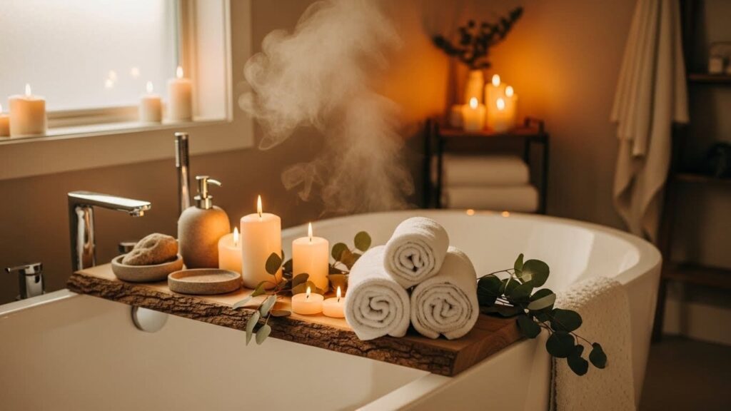 Spa Like Accessories and Warm Elements
