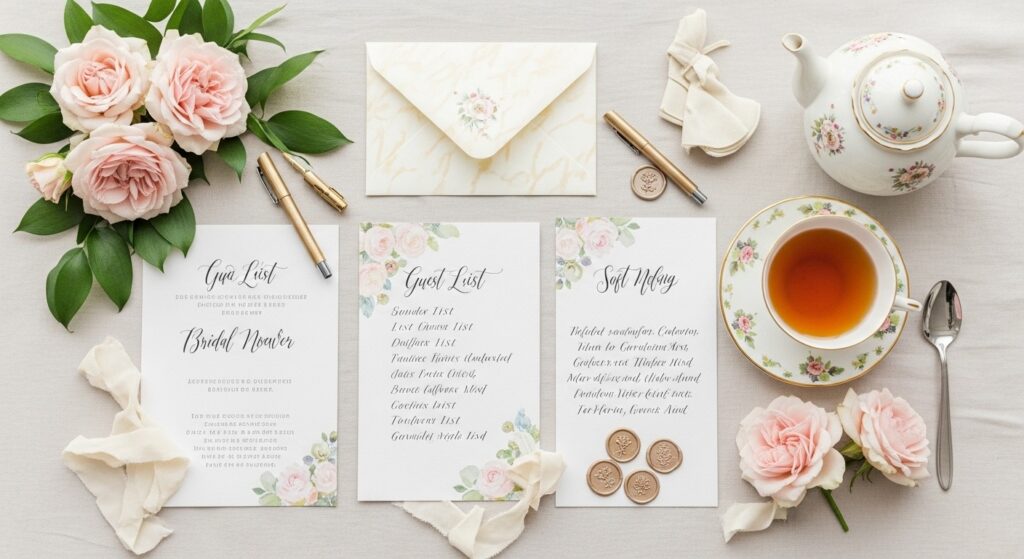 How to Plan the Perfect Tea Party Bridal Shower | Theme, decor and Etiquette 2 Managing the Guest List and Invitations with Care