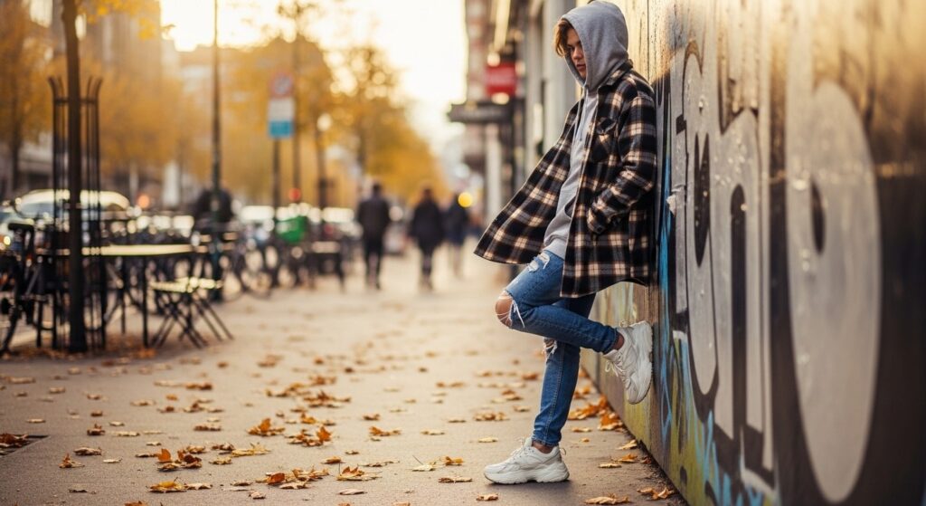 Flannel over hoodie in Daily Lifestyle
