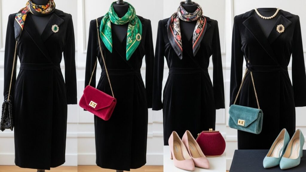 Black velvet in Color Combination