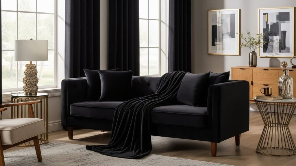 Black Velvet in Home Decor