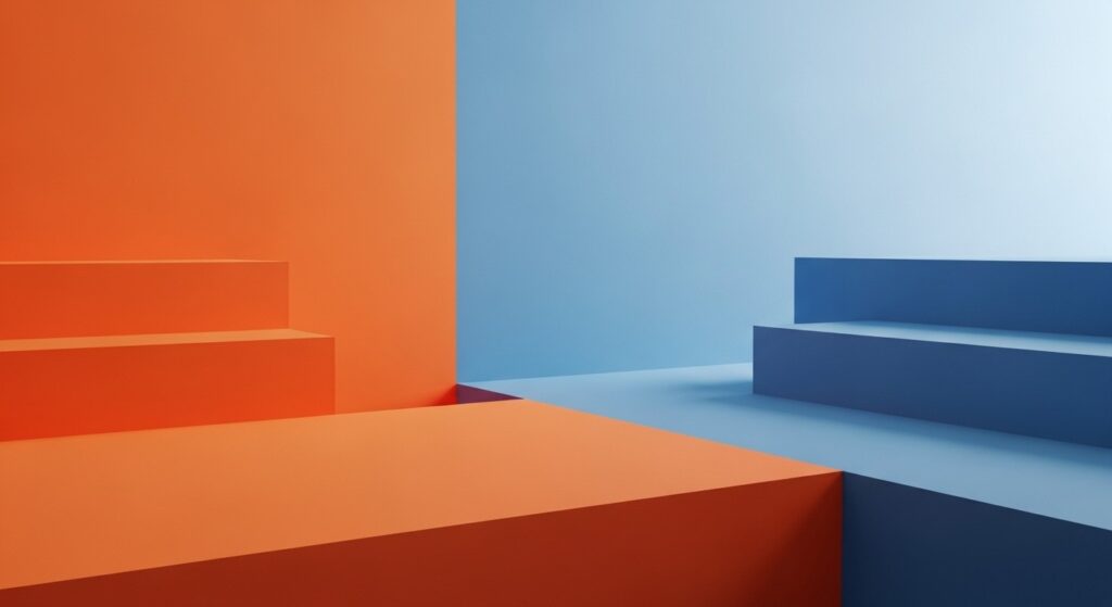 Visual Impact and Spatial Perception of Orange vs Blue